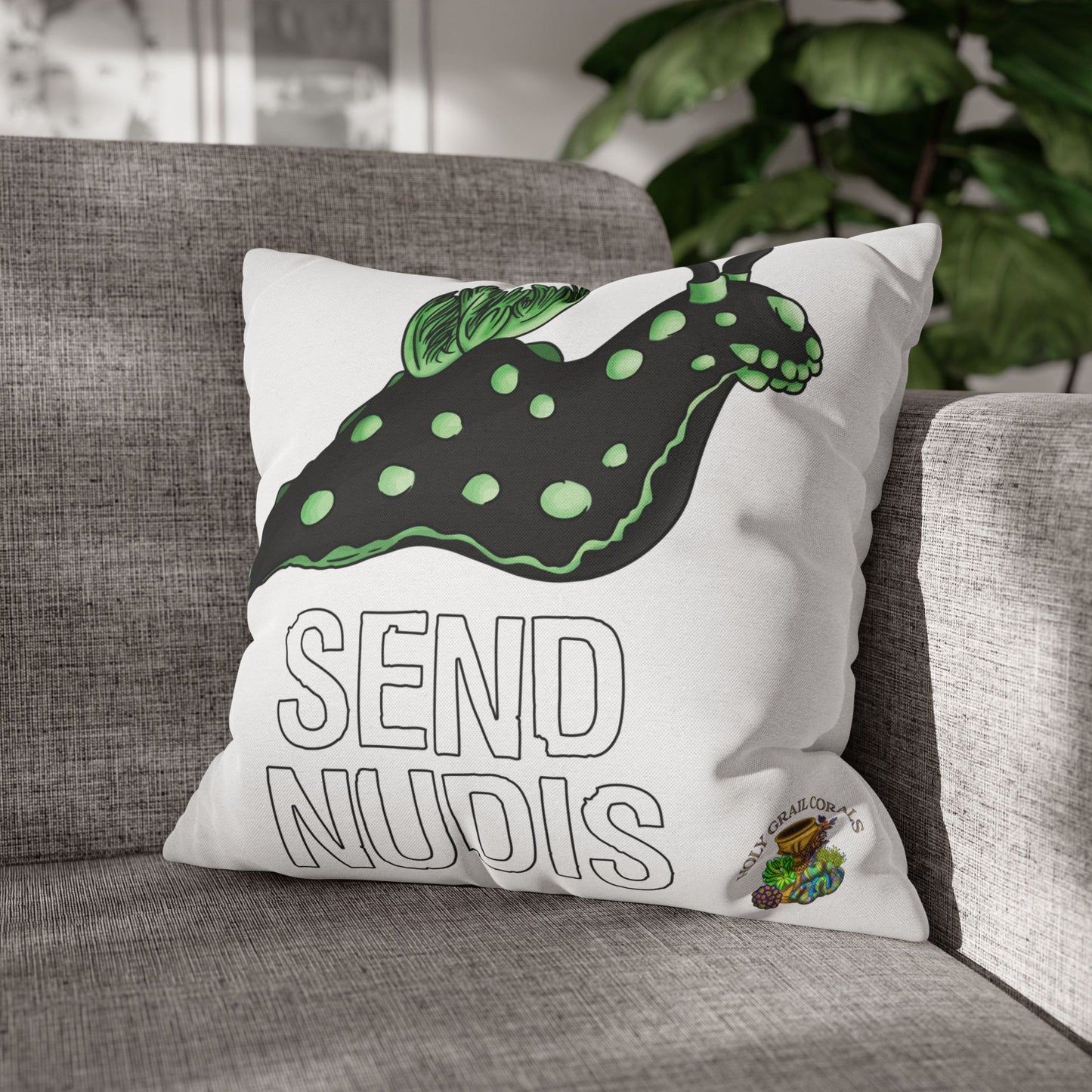 HGC "Send Nudis" Nudibranch Square Pillow Cover