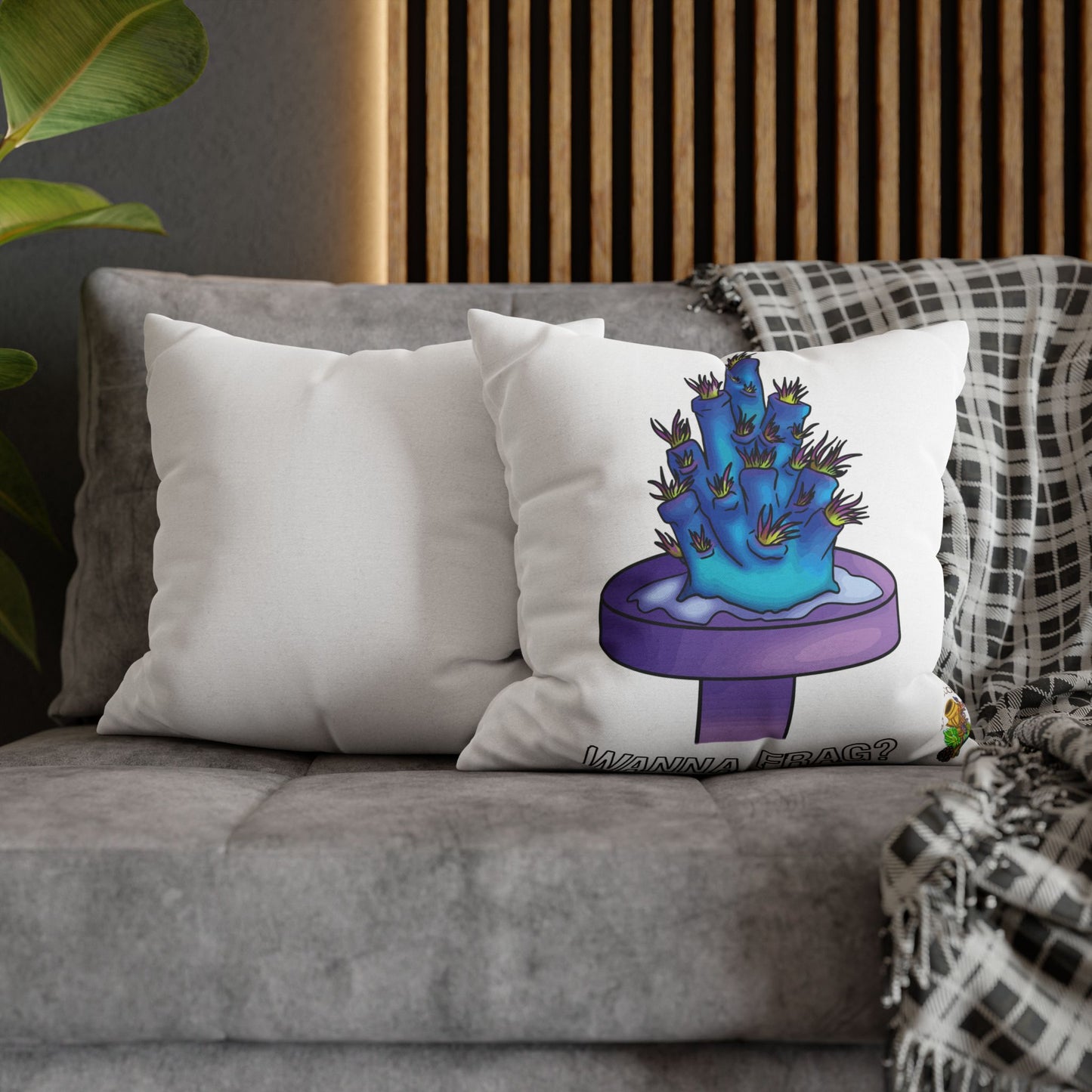 HGC "Wanna Frag" Acropora Frag Square Pillow Cover