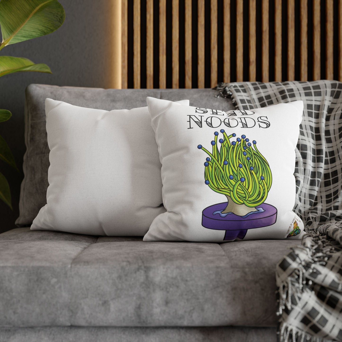 HGC "Send Noods" Torch Coral Square Pillow Cover