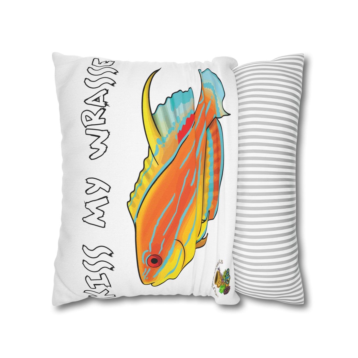 HGC "Kiss My Wrasse" McCosker's Wrasse Square Pillow Cover