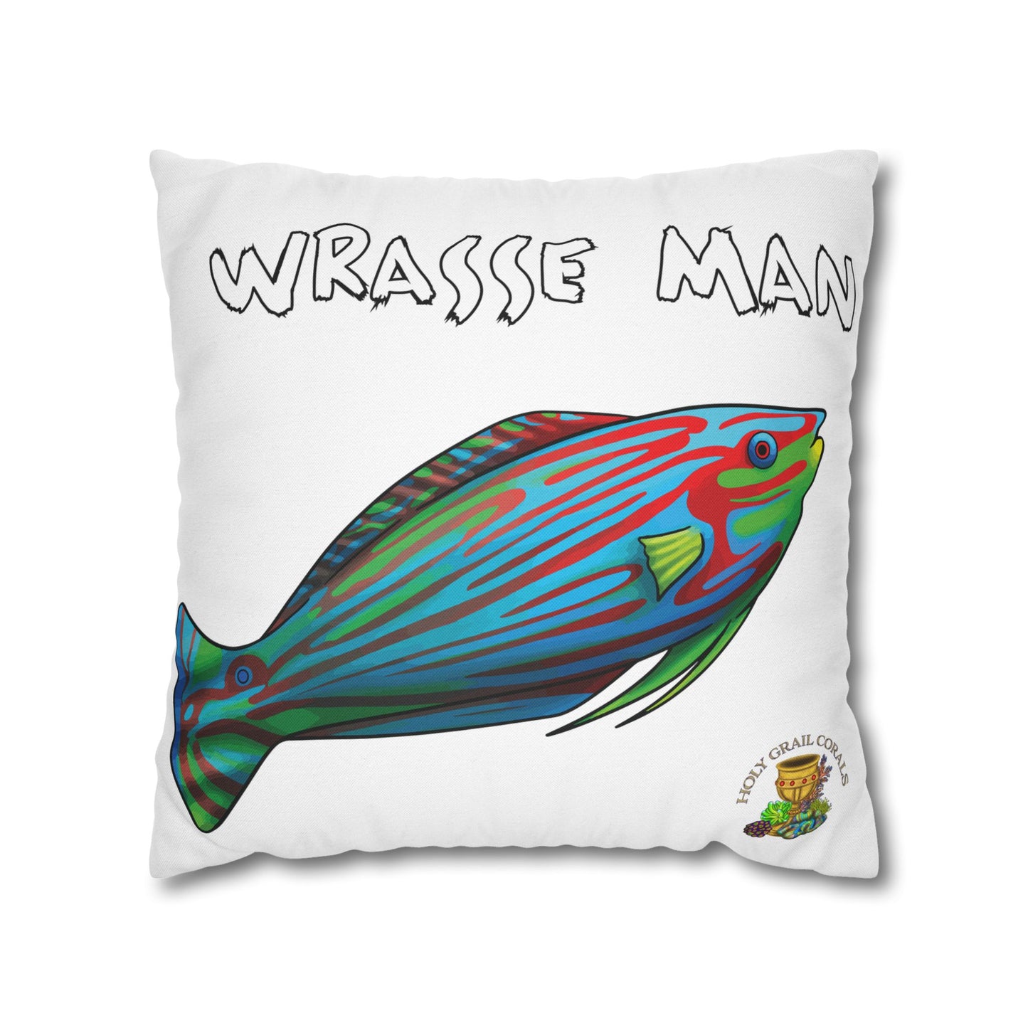 HGC "Wrasse Man" Melanurus Wrasse Square Pillow Cover