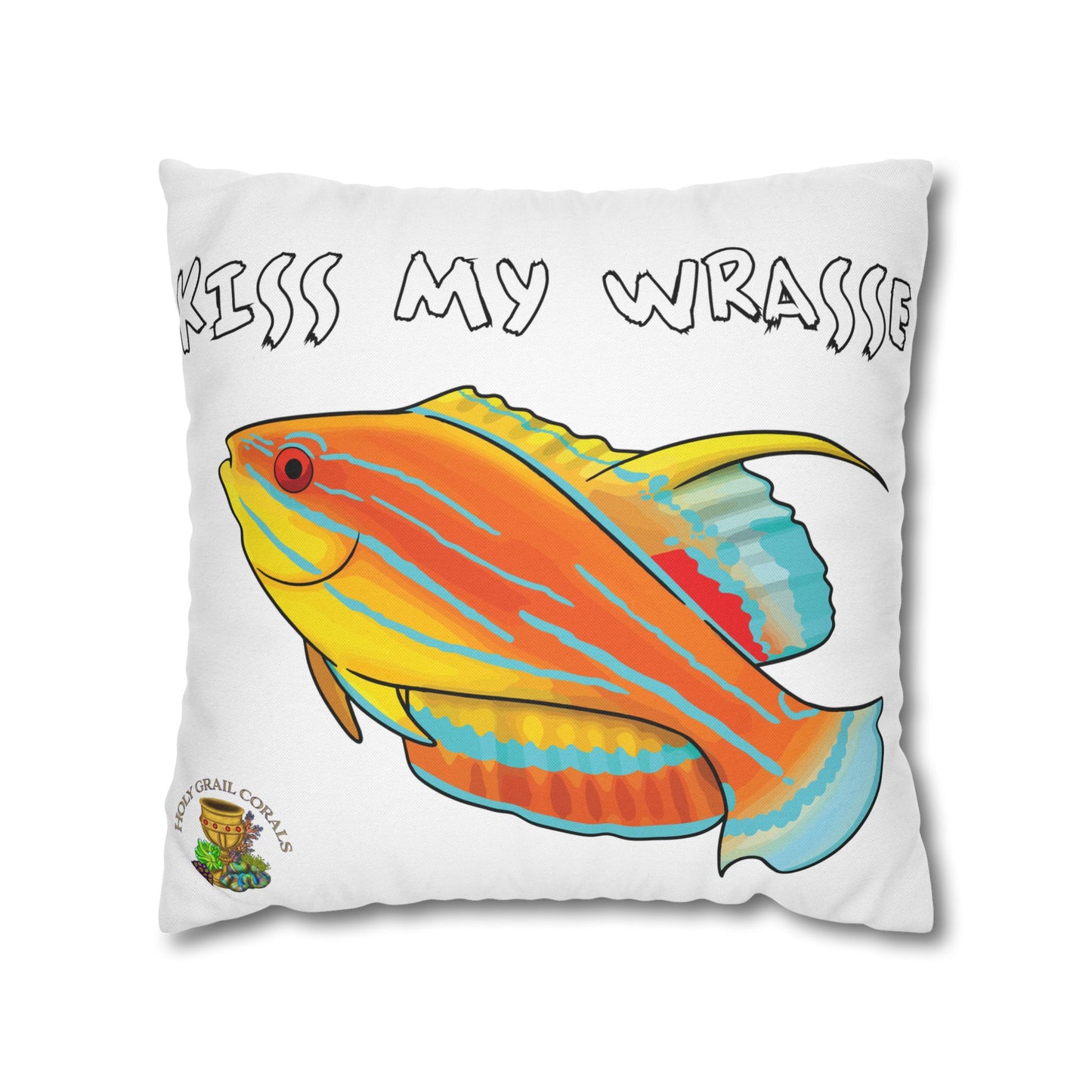 HGC "Kiss My Wrasse" McCosker's Wrasse Square Pillow Cover