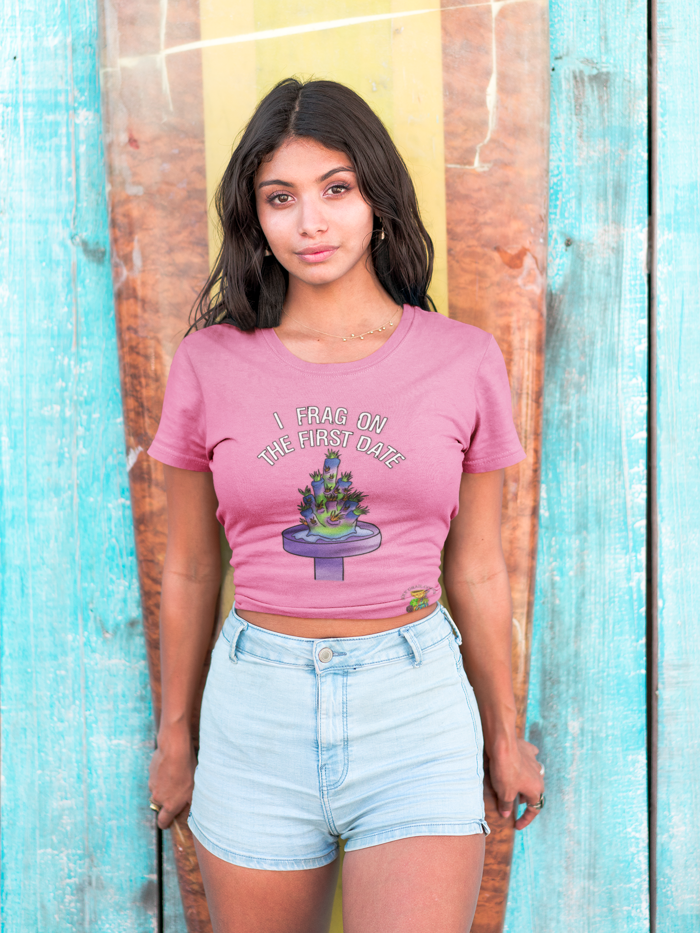 HGC "I Frag On The First Date" Acropora Frag Women's Cotton Tee