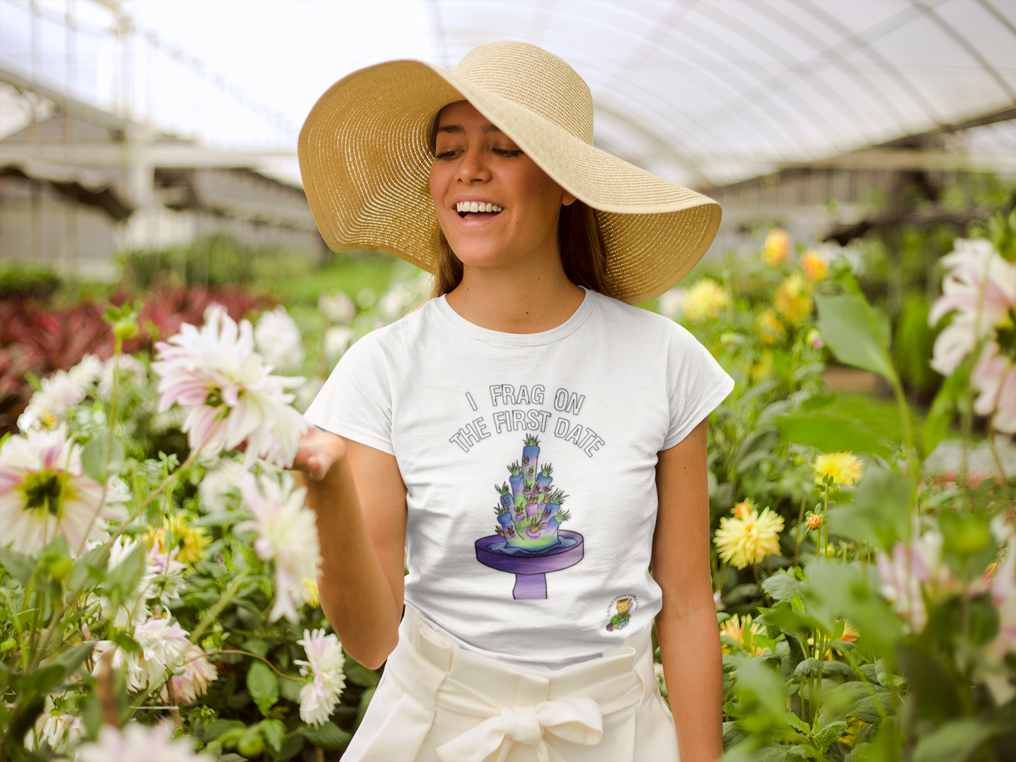 HGC "I Frag On The First Date" Acropora Frag Women's Cotton Tee