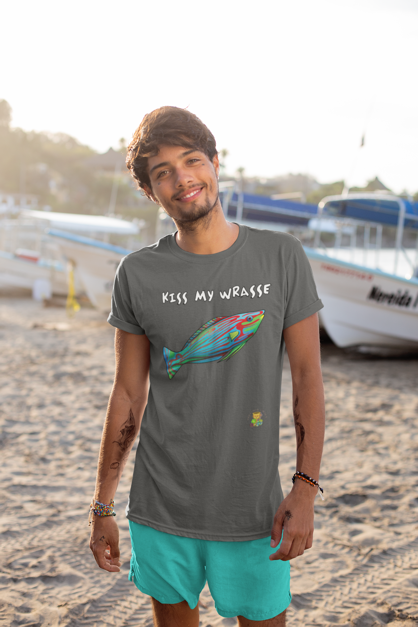 HGC "Kiss My Wrasse" Melanurus Wrasse Unisex Heavy Cotton Tee
