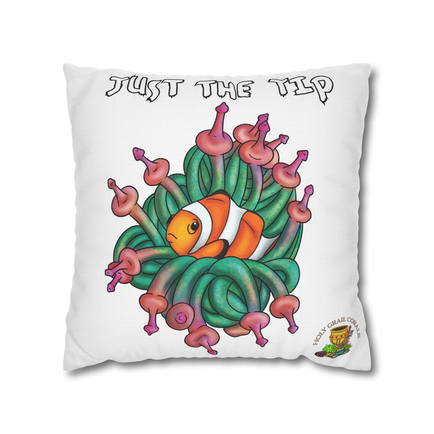 HGC "Just The Tip" Bubble Tip Anemone Square Pillow Cover