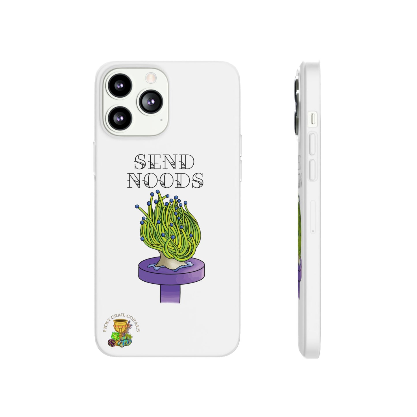 HGC "Send Noods" Torch Coral Cell Phone Flexi Case