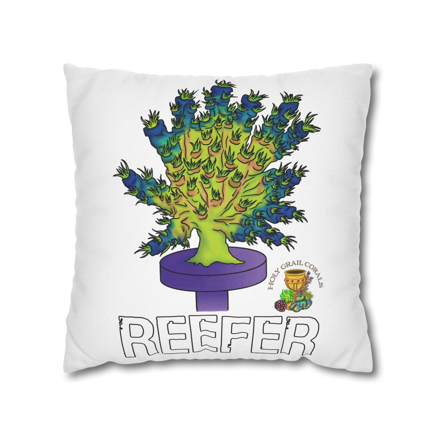 HGC "Reefer" Acropora Colony Square Pillow Cover