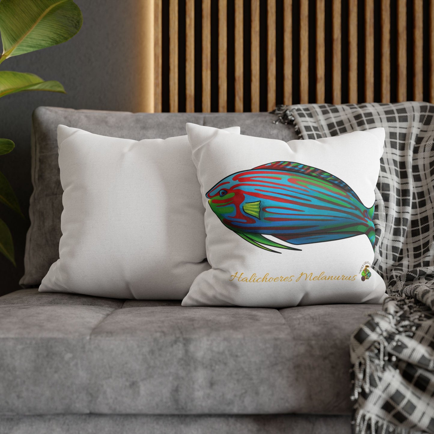HGC Melanurus Wrasse Square Pillow Cover