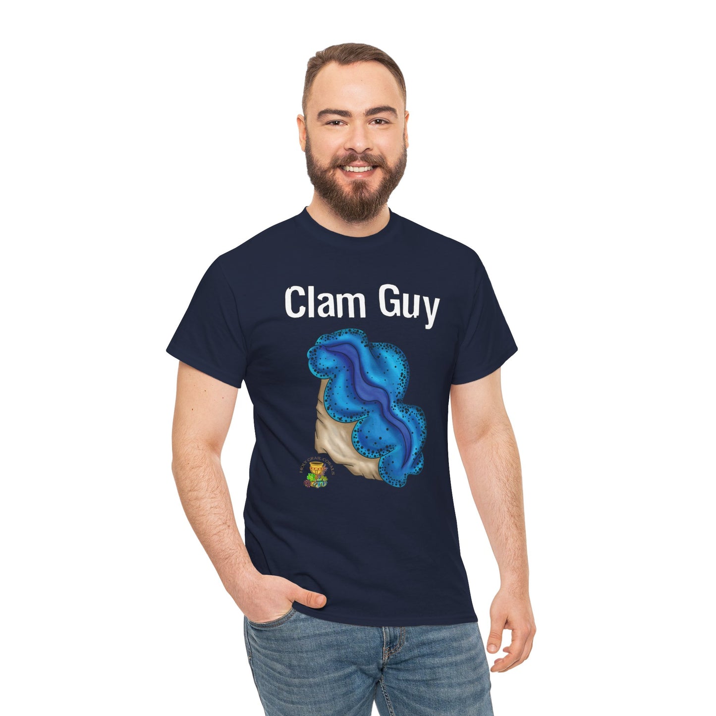 "Clam Guy" Maxima Clam Unisex Heavy Cotton Tee