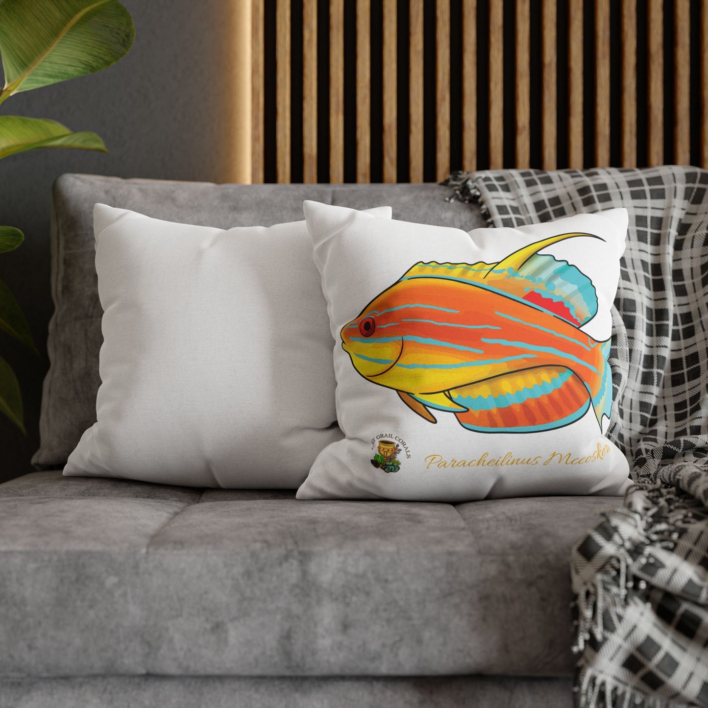HGC McCosker's Wrasse Square Pillow Cover