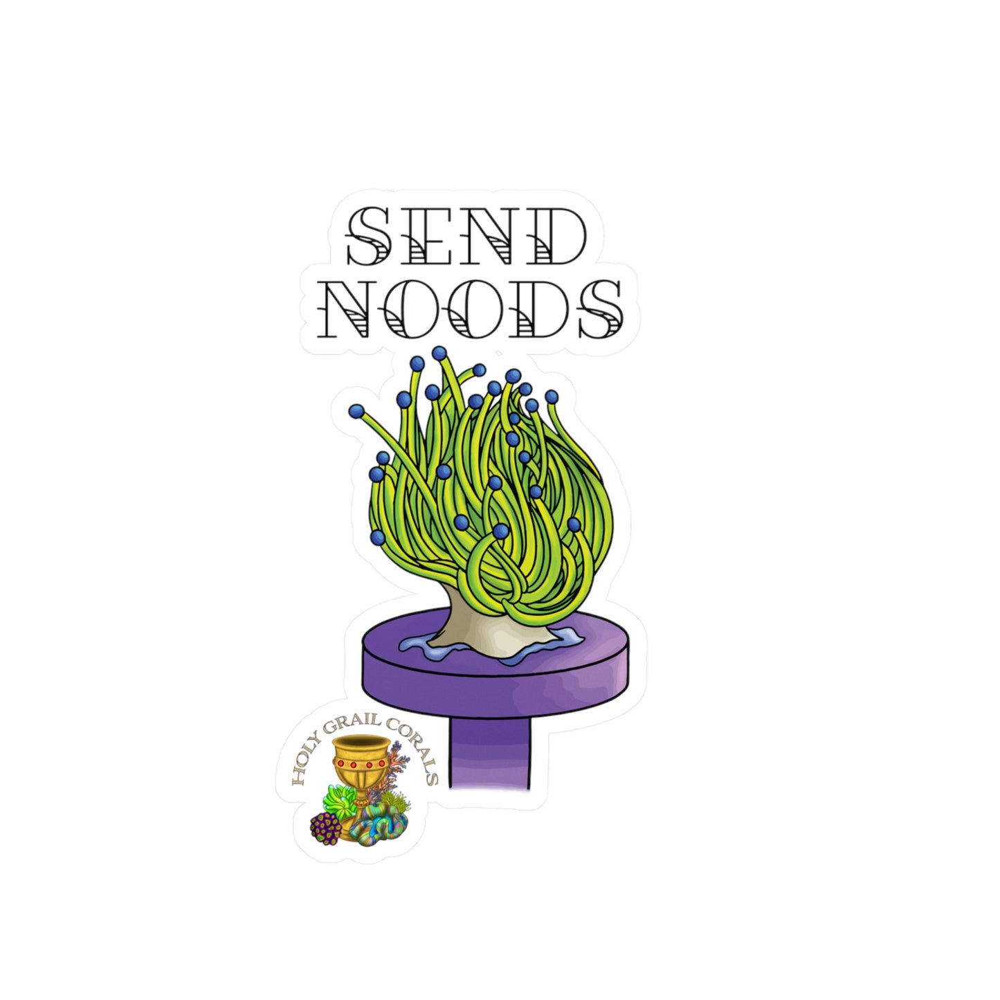 "Send Noods" Torch Coral Vinyl Decals