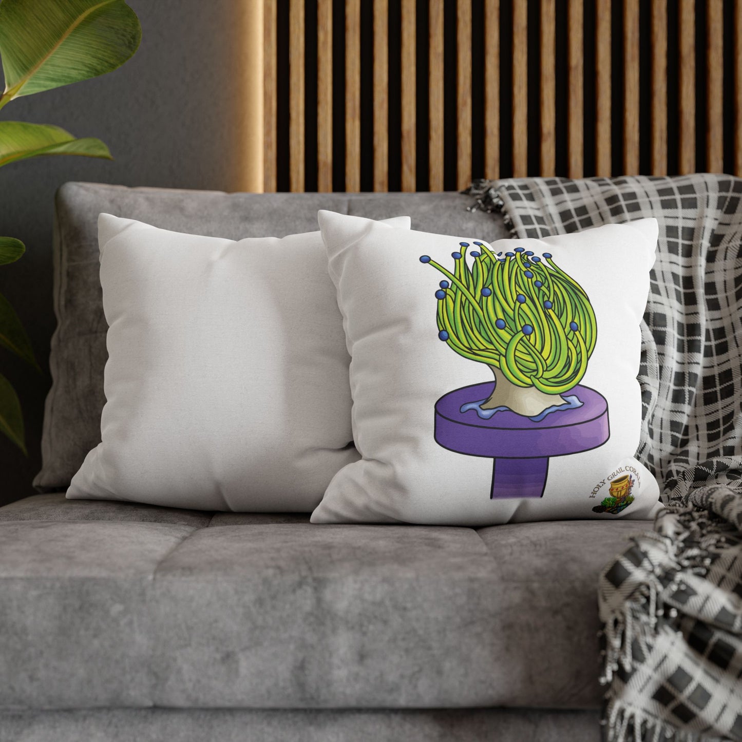 Torch Coral Square Pillow Cover