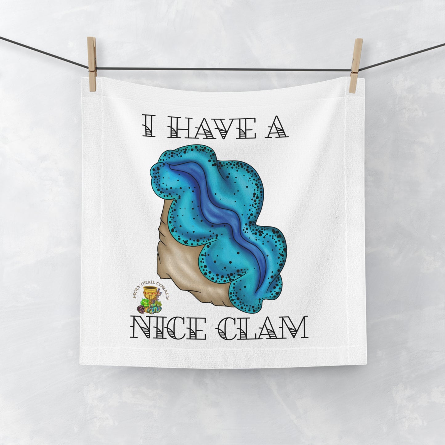 HGC "I Have A Nice Clam" Maxima Clam Aquarium Maintenance Towel