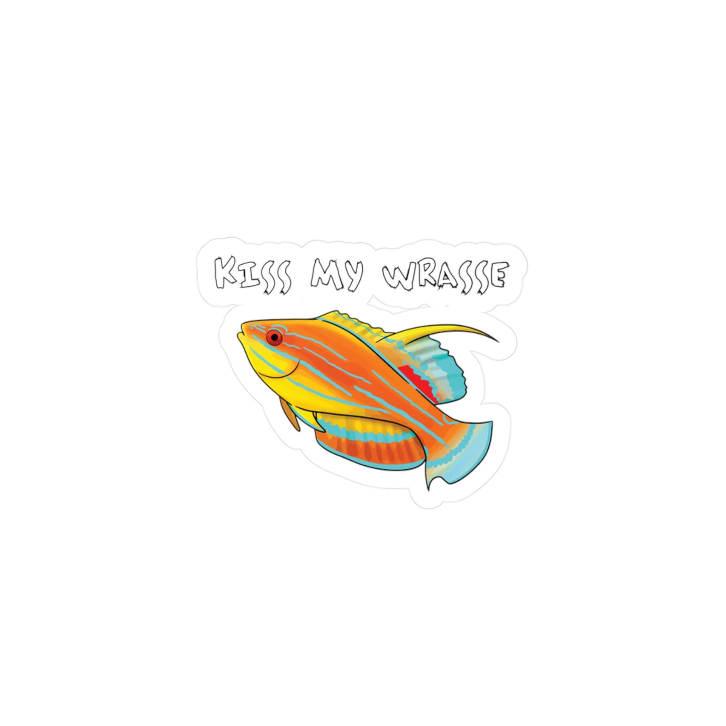 "Kiss My Wrasse" Mcosker's Wrasse Vinyl Decals