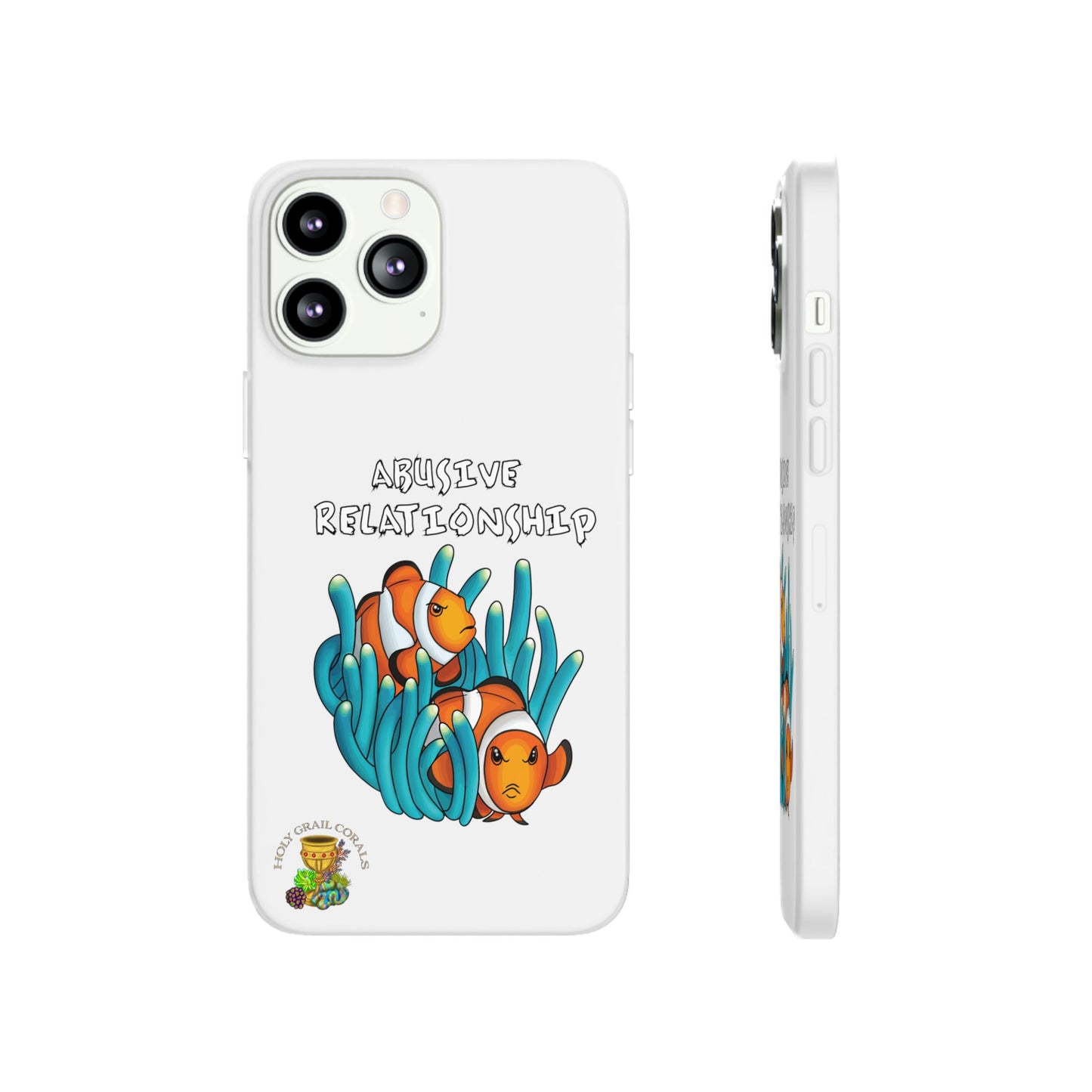 HGC "Abusive Relationship" Clown Fish Pair Cell Phone Flexi Case
