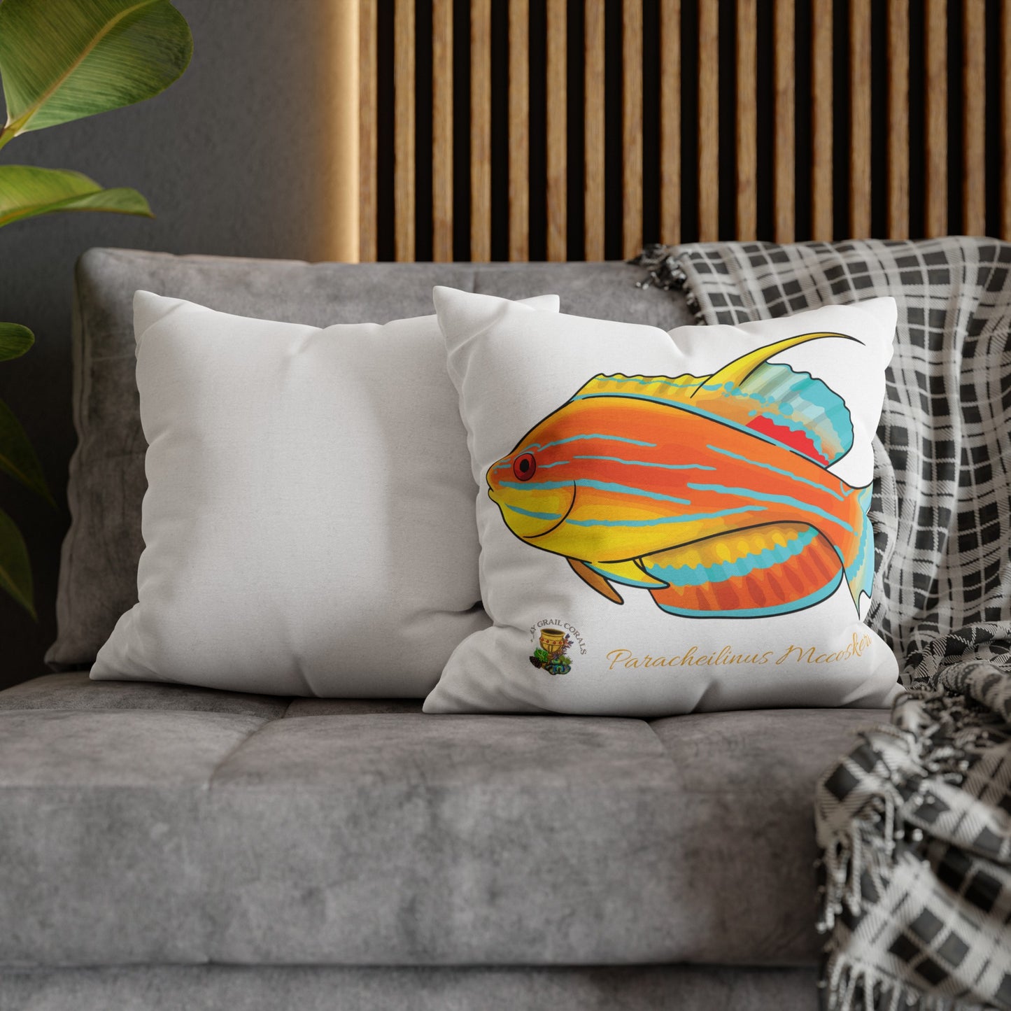 McCosker's Wrasse Square Pillow Cover