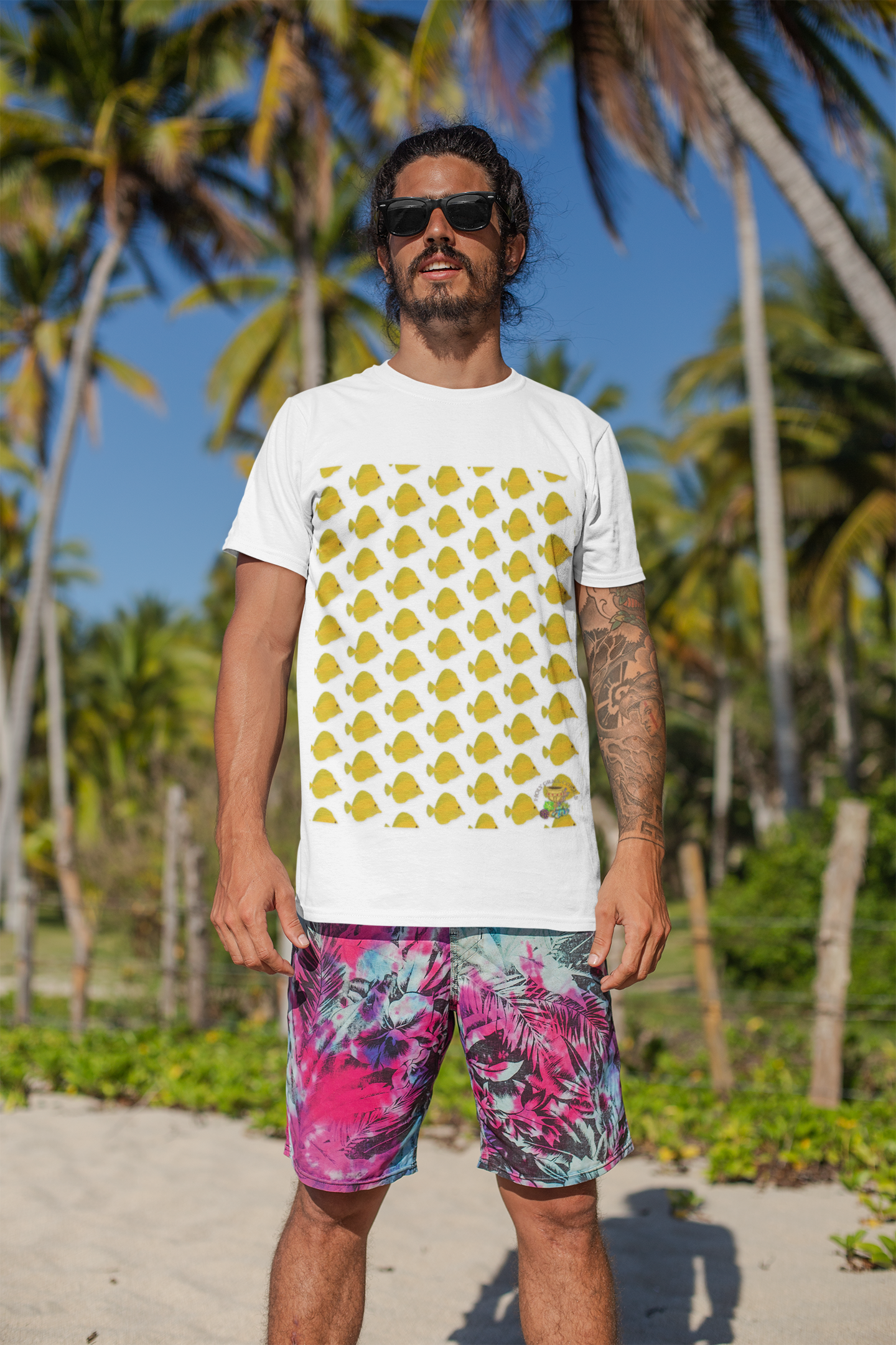 HGC Yellow Tang Fish Unisex Heavy Cotton Tee