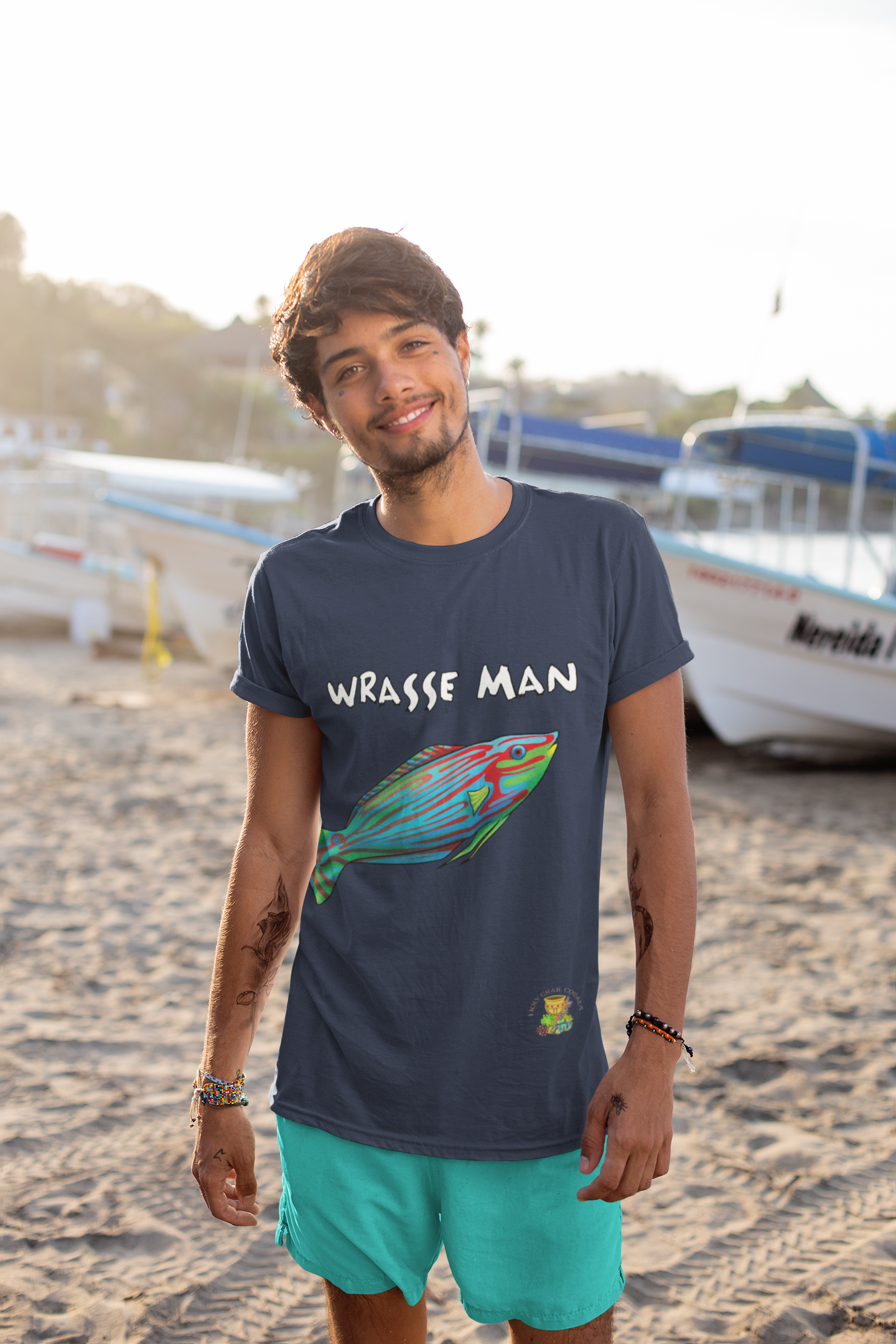 "Wrasse Man" Melanarus Wrasse Unisex Heavy Cotton Tee