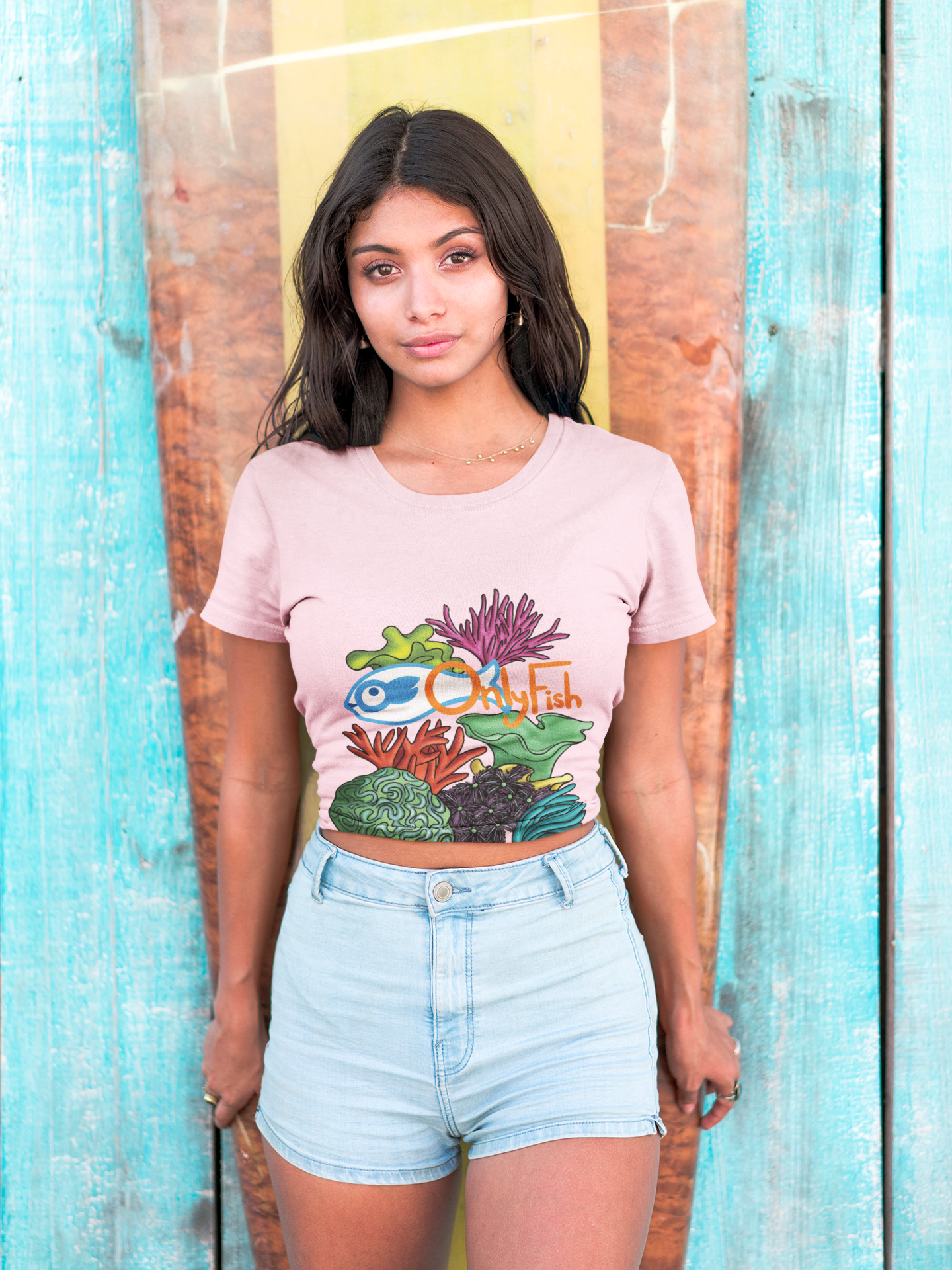 "Only Fish" Logo Women's Cotton Tee