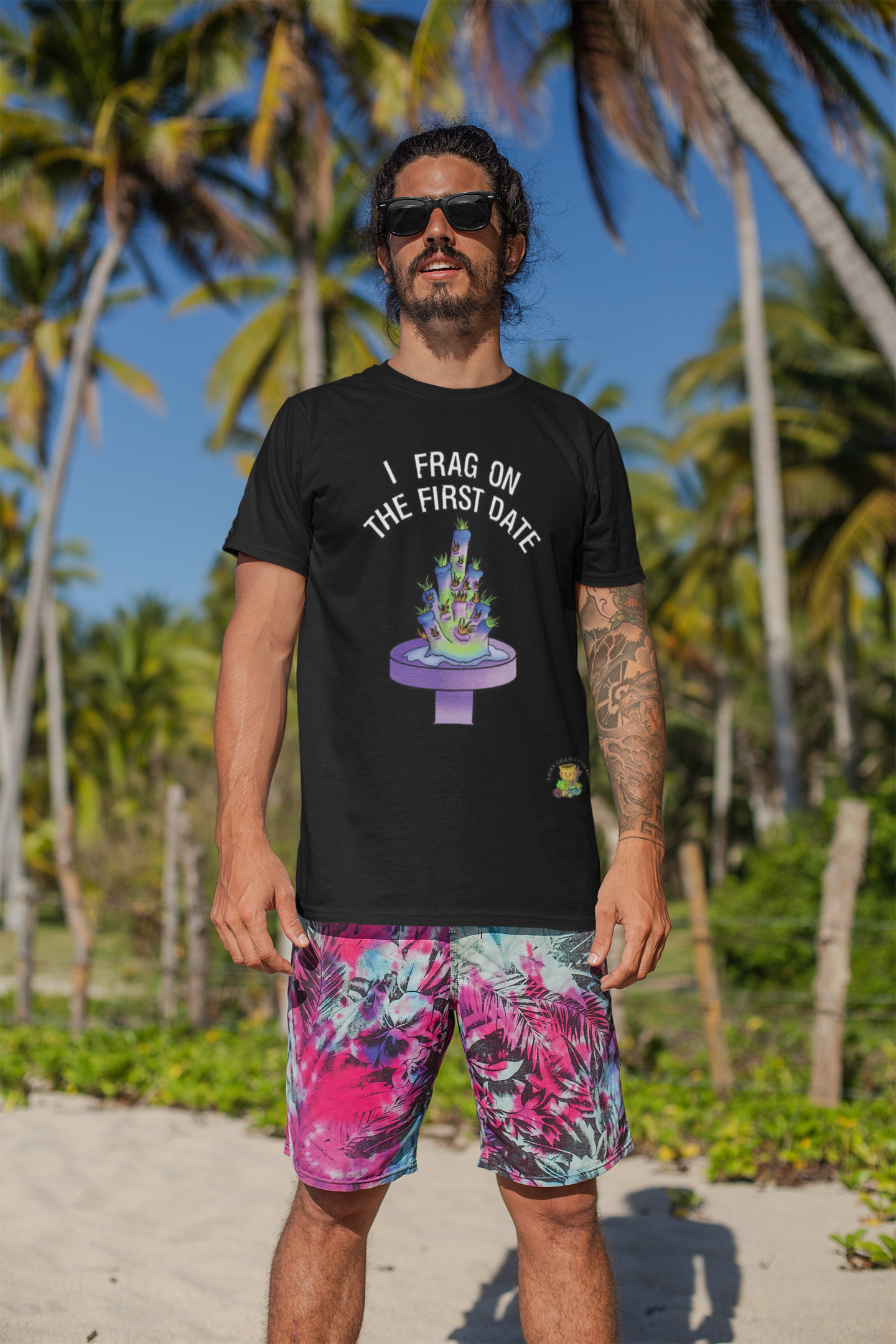 HGC "I Frag On The First Date" Acropora Frag Unisex Heavy Cotton Tee