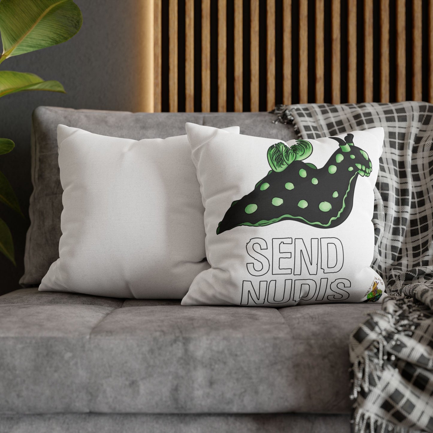 HGC "Send Nudis" Nudibranch Square Pillow Cover