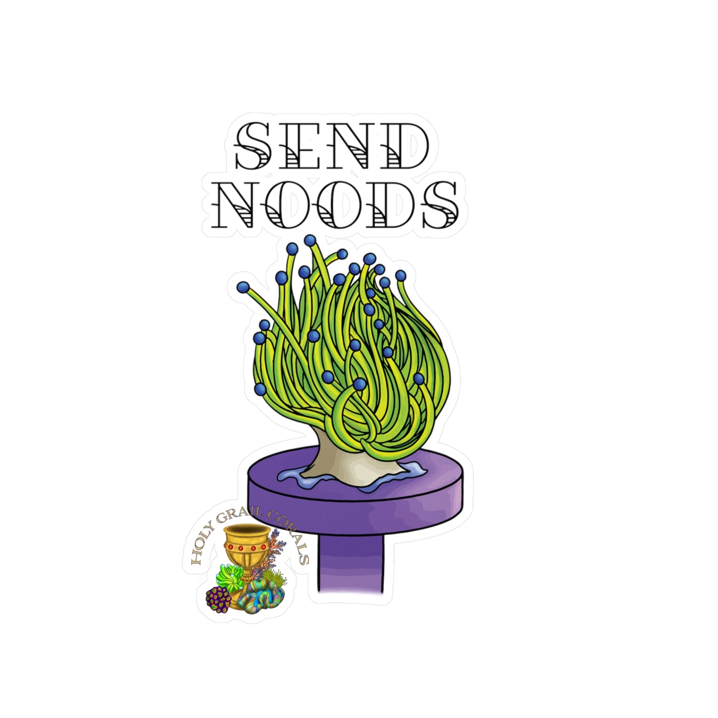 "Send Noods" Torch Coral Vinyl Decals