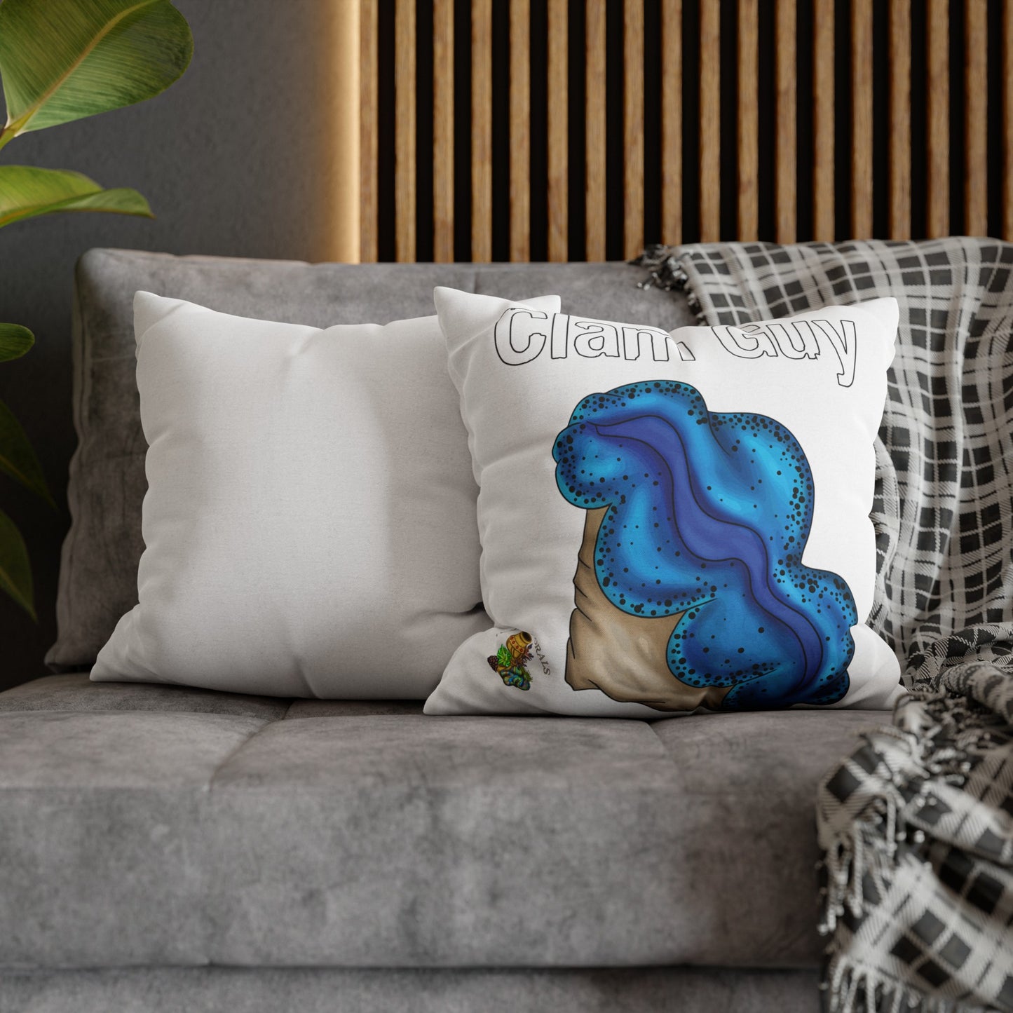 "Clam Guy" Maxima Clam Square Pillow Cover